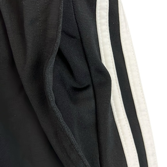 Adidas Trico Track Pants Black Ankle Zip Trefoil Stripe Drawstring CE9963 Medium - Picture 9 of 13